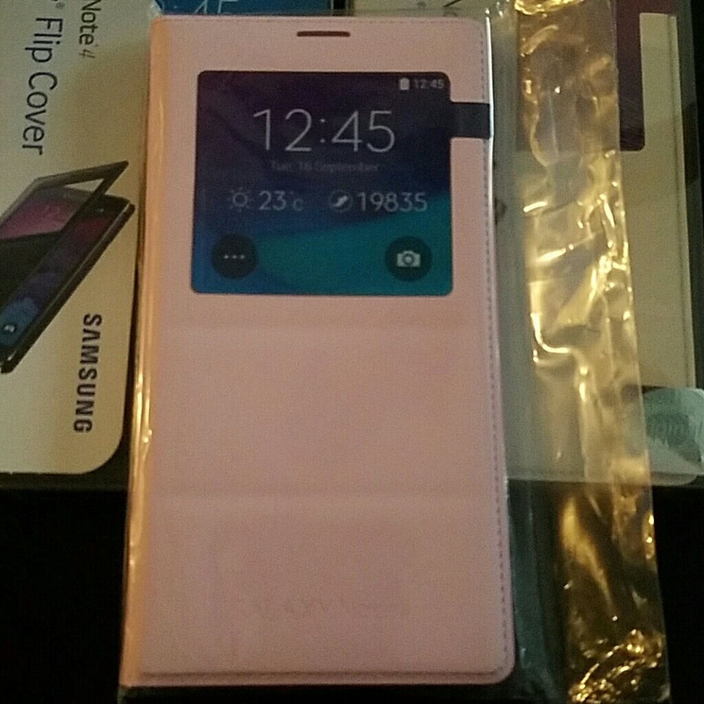 NEW☆Samsung S-View Flip Cover Note 4